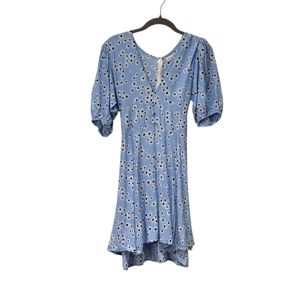 Faithfull The Brand Ilia Floral‎ Print Puff Sleeve Mini Dress Feminine Size 8